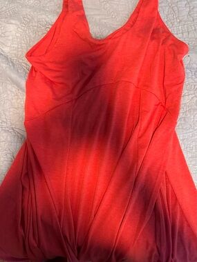 HALARA Coral-Red Sleeveless dress